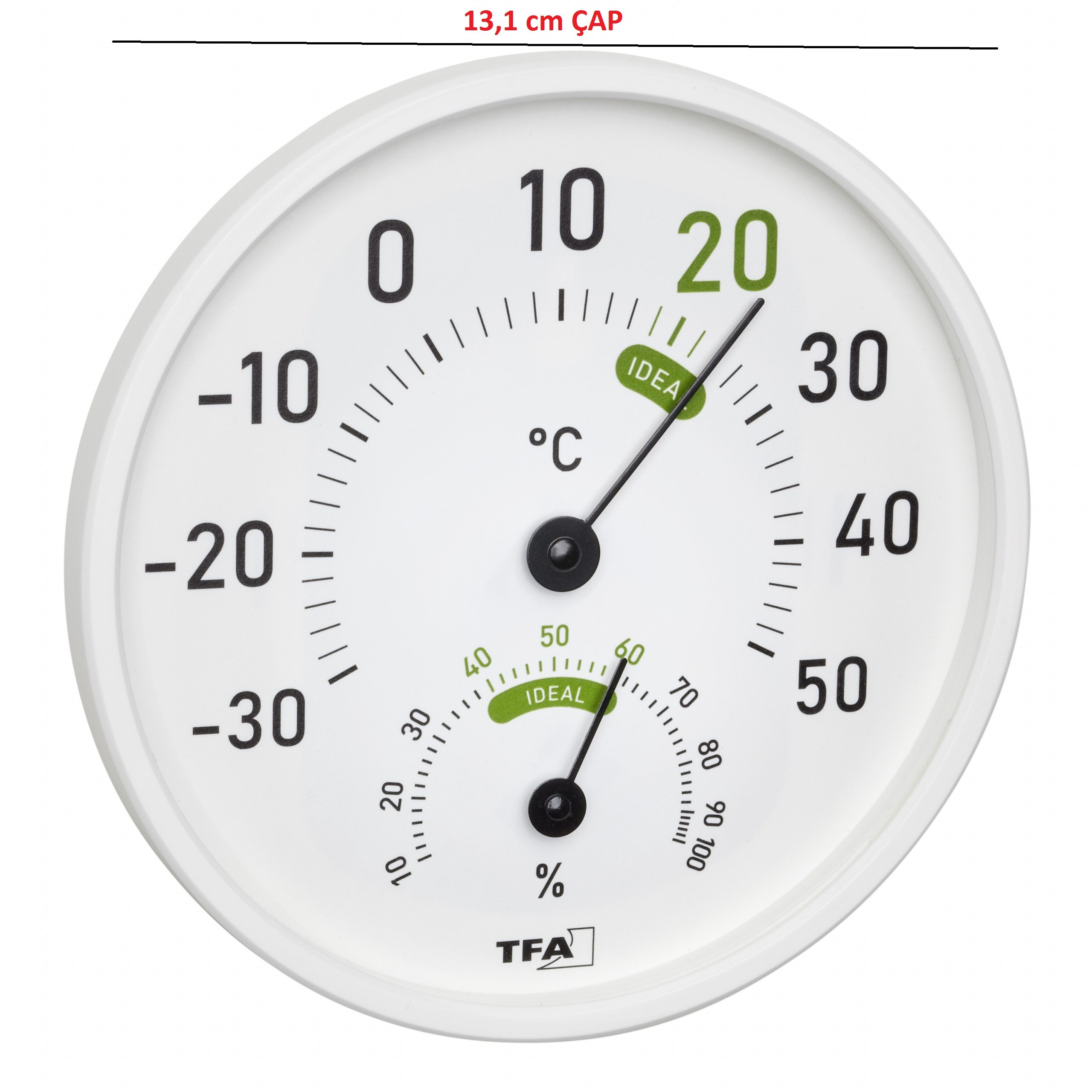 tfa dostmann 45.2045.02 analog, mekanik termometre-higrometre ortam mekan oda sıcaklık ve nem ölçeri tm832.1021.02